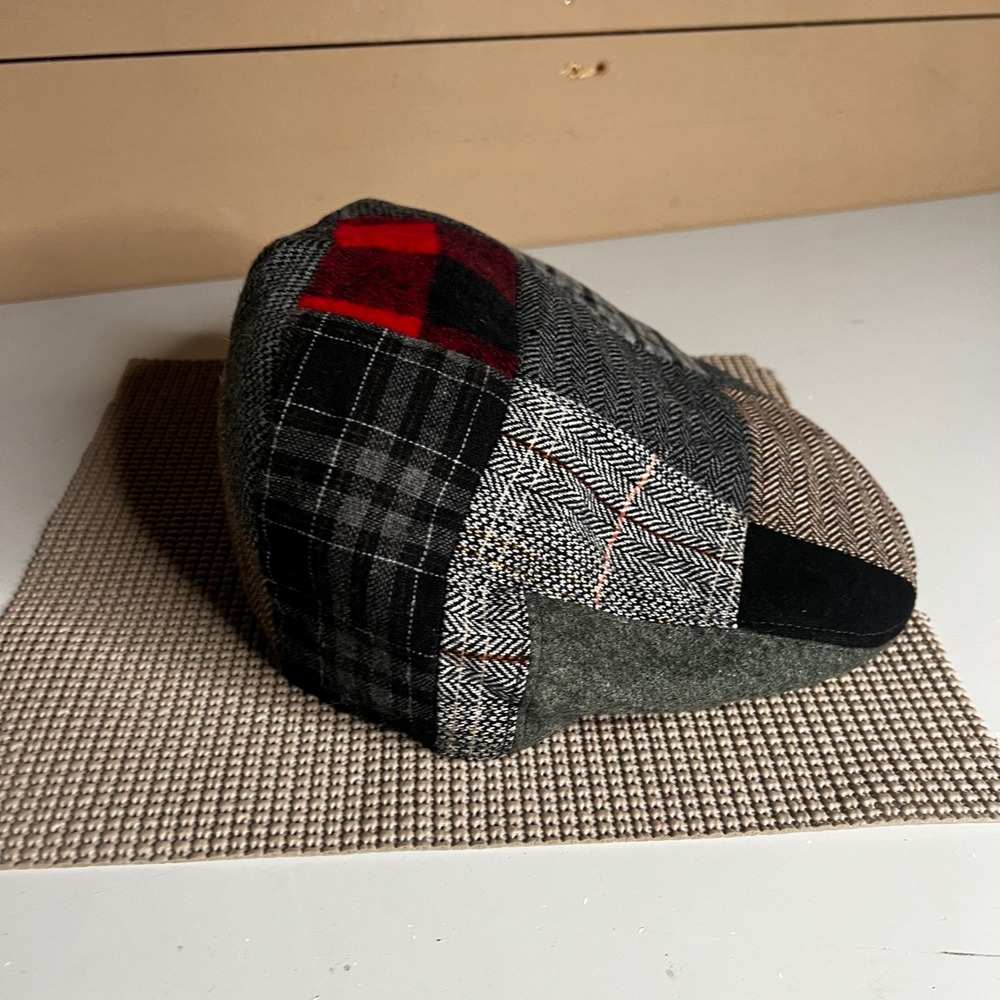 Epoch Hats Company American Classics Patchwork Flat Cap Tweed Plaid Ivy Hat Gray
